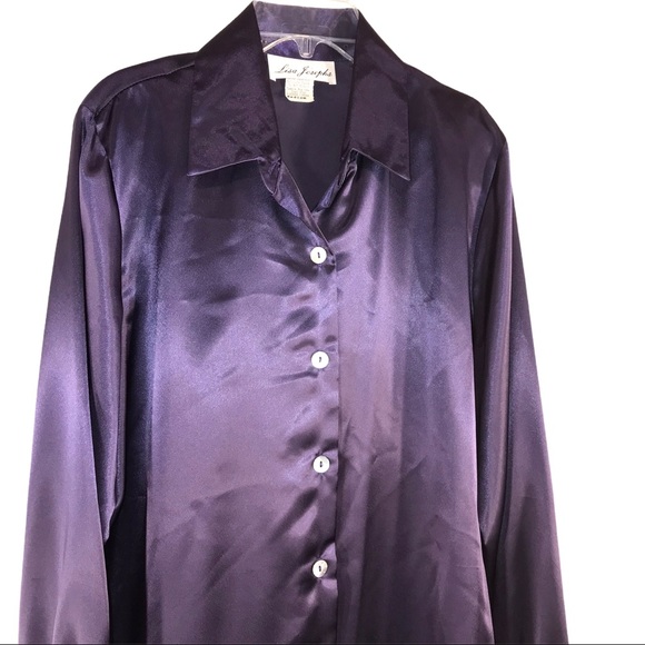 Purple Satin Fancy Blouse - Picture 2 of 8